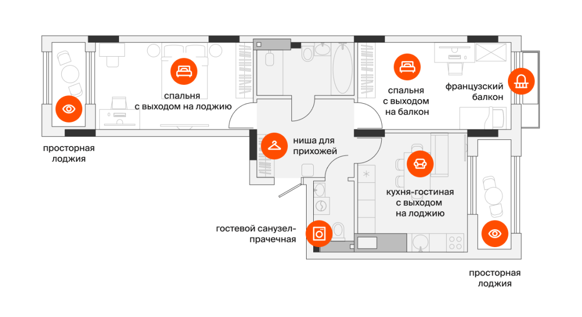 планировки ЖК Крылья